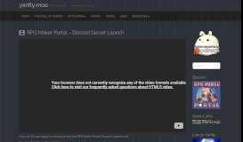 
							         RPG Maker Portal – Discord Server Launch – yanfly.moe								  
							    