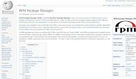 
							         RPM Package Manager - Wikipedia								  
							    