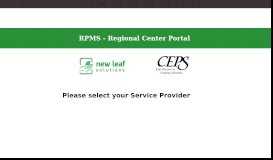 
							         RPMS Regional Center Portal								  
							    