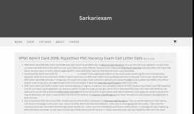 
							         RPSC Admit Card 2018, Rajasthan PSC Vacancy Exam Call Letter ...								  
							    