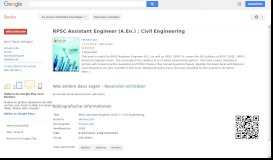 
							         RPSC Assistant Engineer (A.En.) : Civil Engineering - Google Books-Ergebnisseite								  
							    