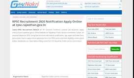 
							         RPSC Recruitment 2018 notification Apply online at www.rpsc ...								  
							    