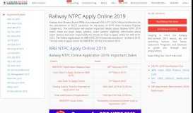 
							         RRB NTPC Apply Online 2019: Railway Online Application Form								  
							    