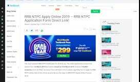
							         RRB NTPC Apply Online 2019 - RRB NTPC Application Form Direct ...								  
							    