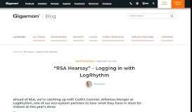 
							         “RSA Hearsay” - Logging in with LogRhythm - Gigamon Blog								  
							    