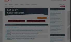 
							         RSA Link Knowledge Base | RSA Link								  
							    