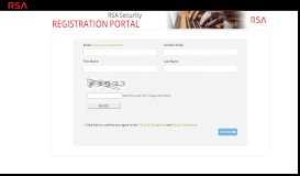 
							         RSA Security Inc. Registration Portal								  
							    