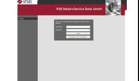 
							         RSB Portal - RSB Retail+Service Bank GmbH								  
							    