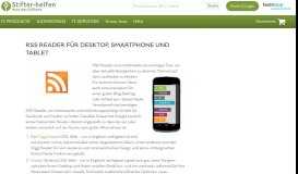 
							         RSS Reader für Desktop, Smartphone und Tablet | IT-Portal Stifter ...								  
							    