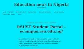 
							         RSUST Student Portal – ecampus.rsu.edu.ng/ – Education news in ...								  
							    