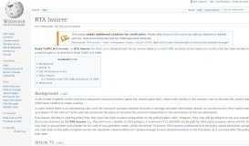 
							         RTA Insurer - Wikipedia								  
							    