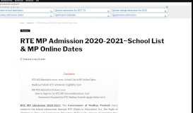 
							         RTE MP Admission 2019-2020~School List & MP Online Dates								  
							    