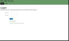 
							         RTI IMS Portal - Login Page								  
							    