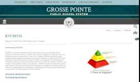 
							         RTI/MTSS / Overview - Grosse Pointe Public School System								  
							    