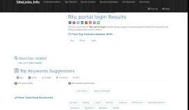 
							         Rtu portal login Results For Websites Listing - SiteLinks.Info								  
							    
