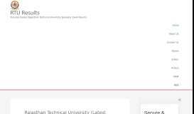 
							         RTU Results - B.Tech, M.Tech, MBA, MAM Semester EXAM Results								  
							    
