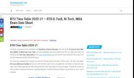 
							         RTU Time Table 2019-20 - RTU B.Tech, M.Tech ... - Onsarkariresult.com								  
							    