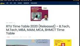 
							         RTU Time Table 2019 (Released) | Rajasthan Technical University B ...								  
							    