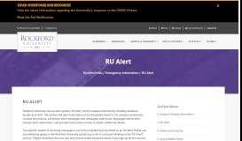 
							         RU Alert » Rockford University								  
							    
