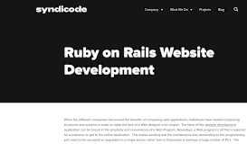 
							         Ruby on Rails Website Development - Syndicode								  
							    