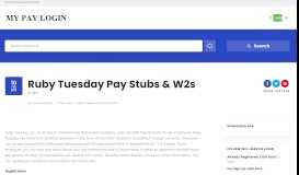 
							         Ruby Tuesday Pay Stubs & W2s | MY PAY LOGIN								  
							    