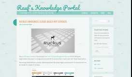 
							         Ruckus Announces Cloud-Based WiFi Services | Rauf's Knowledge ...								  
							    