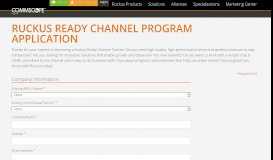 
							         Ruckus Ready Channel Program Application | Ruckus Wireless Partners								  
							    