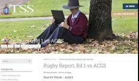
							         Rugby Report, Rd 1 vs ACGS | The Southport School								  
							    