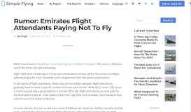 
							         Rumor: Emirates Flight Attendants Paying Not To Fly - Simple Flying								  
							    