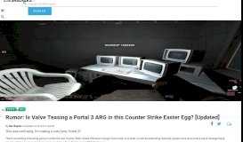 
							         Rumor: Is Valve Teasing a Portal 3 ARG in this Counter Strike Easter ...								  
							    