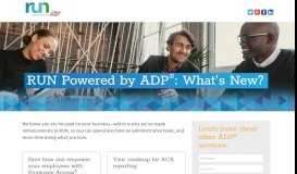 
							         RUN Powered by ADP® – What's New? - Small Business Solutions								  
							    