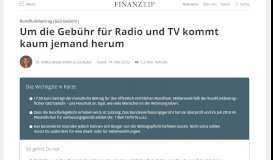
							         Rundfunkbeitrag 2019 (GEZ Gebühren): Befreiung, Kosten ... - Finanztip								  
							    