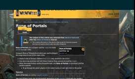 
							         Rune of Portals | WoWWiki | FANDOM powered by Wikia								  
							    