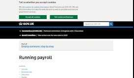 
							         Running payroll: Payslips - GOV.UK								  
							    