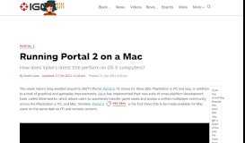 
							         Running Portal 2 on a Mac - IGN								  
							    