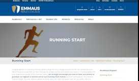 
							         Running Start | Emmaus Bible College								  
							    