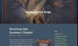 
							         Running the Sunless Citadel – Technoskald's Forge								  
							    