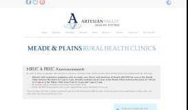 
							         Rural Health Clinic Services in Meade, KS and Plains, KS - Artesian ...								  
							    