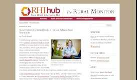 
							         Rural Patient Centered Medical Homes Achieve New Standards - The ...								  
							    