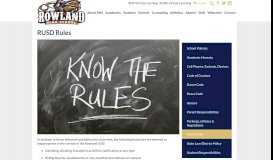 
							         RUSD Rules - All Others - Rowland High School								  
							    