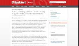 
							         Rush University Medical Center testing magnetic stimulation for ...								  
							    