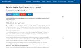 
							         Russian Boxing Portal Allboxing.ru Hacked - Best Security Search								  
							    