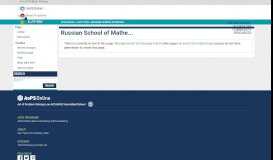 
							         Russian School of Mathematics Summer School - Art of Problem Solving								  
							    
