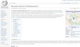 
							         Russian School of Mathematics - Wikipedia								  
							    