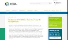 
							         Russisches Web-Portal “Rambler” wurde 2012 gehackt | Deutschland ...								  
							    