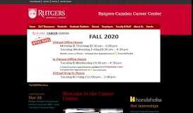 
							         Rutgers-Camden Career Center: Welcome to the Career Center								  
							    