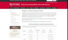
							         Rutgers Tuition Payment Plans | Student Accounting, Billing, and ...								  
							    