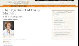 
							         Ruth E. Baldridge, MD | The Department of Family Medicine Faculty								  
							    