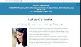 
							         Ruth Schaeffer Scholarship Fund — Blue Rock School								  
							    