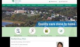 
							         Ruthie Chua, M.D.Northern Maine Medical Center								  
							    